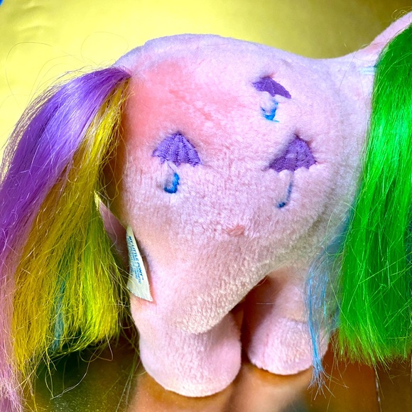 MY LITTLE PONY G1 VTG 1984 ORIGINAL HASBRO SOFTIES PARASOL RAINBOW PONY PLUSH - Picture 8 of 15